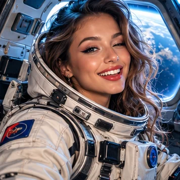 KI-Porträt im Stil Astronaut