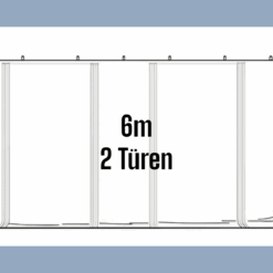 Faltpavillon Zubehör Seitenteil 6m 2 Türen