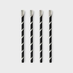 Slush Trinkhalme mit Löffel – Papierstrohhalme 200 mm