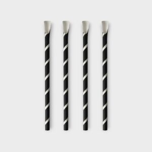Slush Trinkhalme mit Löffel – Papierstrohhalme 200 mm