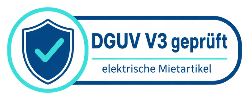 DGUV V3 geprüft elektrische Mietartikel HZ Mietservice